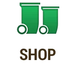 Green Waste Bin Icon Button